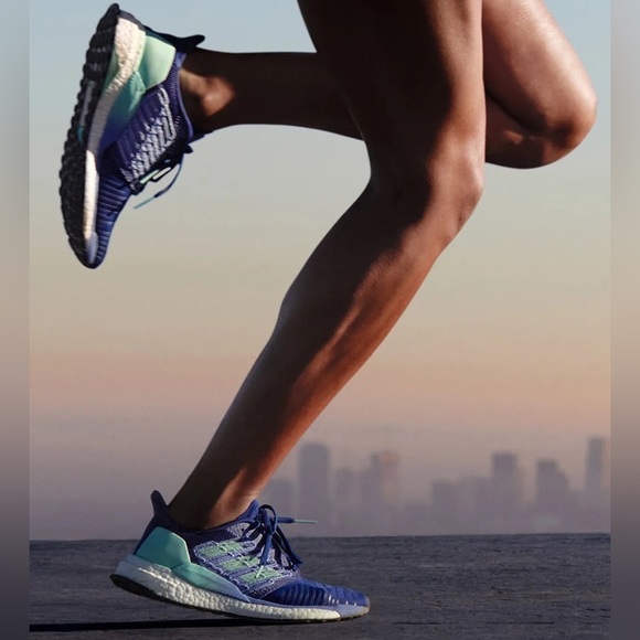 Adidas Solar Boost Running Sneakers in Blue Real Lilac  and Mint women’s size 7 - Picture 16 of 16